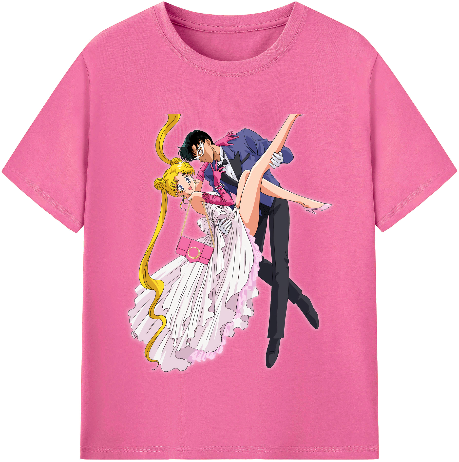 （画像用） 美少女戦士セーラームーン 愛野 美奈子 あいの みなこ Sailor Moon Aino Minako レディースカジュアルプリントTシャツ（綿100％）